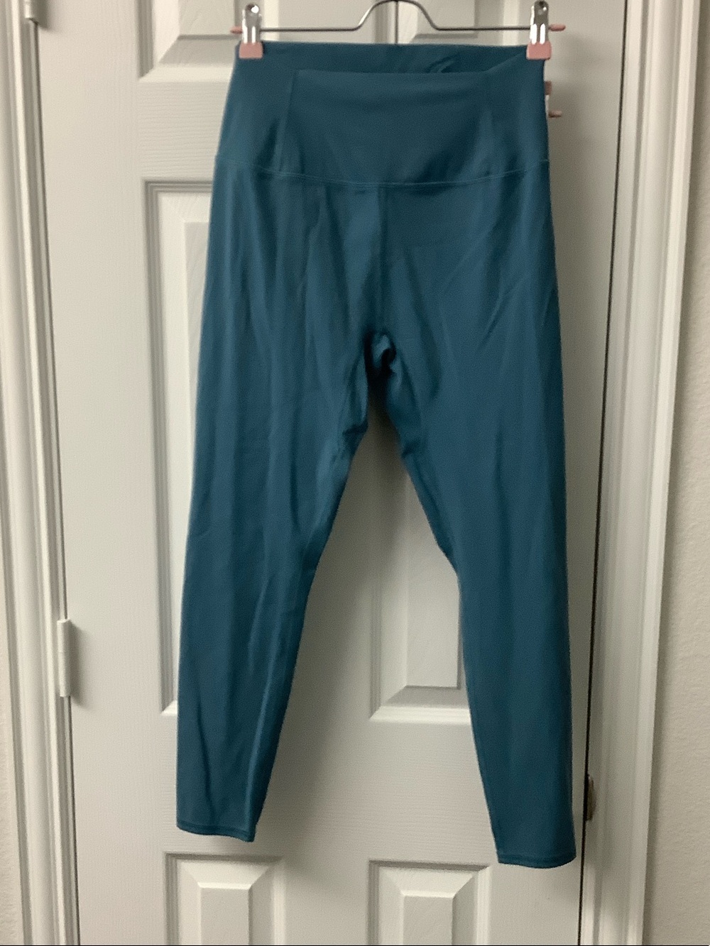 FREE PEOPLE Teal Active Leggings - Comfortable High-Waist Fitness Bottoms sz M